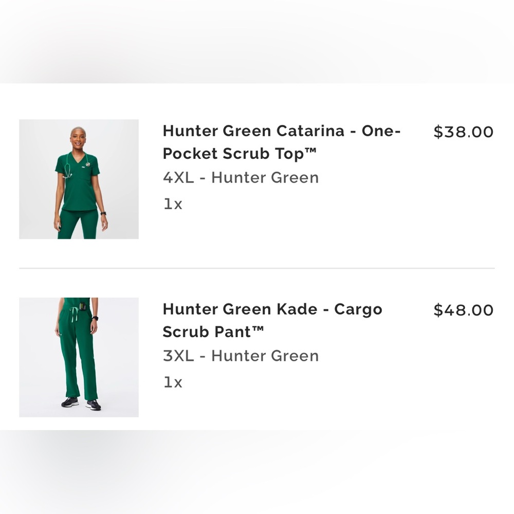 Figs Hunter Green Scrub Set